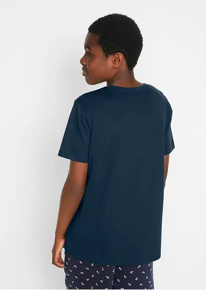 bonprix T-Shirt mit abstraktem Print - blau - Kinder Begrenzt auf 3 Tage