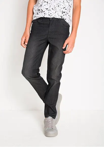 bonprix Schmale Jungen Jeans mit leichter Waschung - blau Speichern exportieren