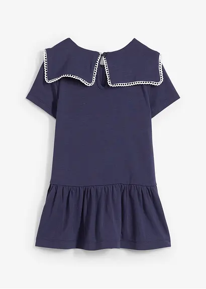 bonprix Bequemes Baby-Kleid mit Matrosenkragen aus weicher Viskose - blau zollfrei