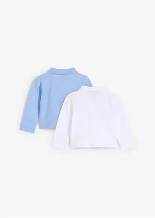 bonprix Praktisches Langarm-Poloshirt im 2er-Pack aus weichem Baumwollpikee 2025