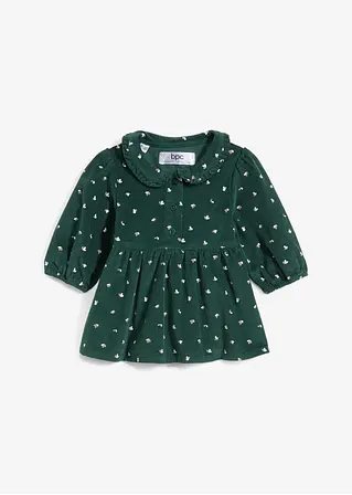 bonprix Niedliches Cordkleid mit Alloverdruck - grün - Kinder