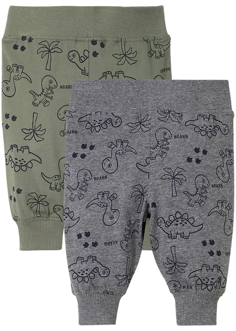 bonprix Coole Hose mit Dino-Print - oliv+grau meliert bedruckt Flash Sale