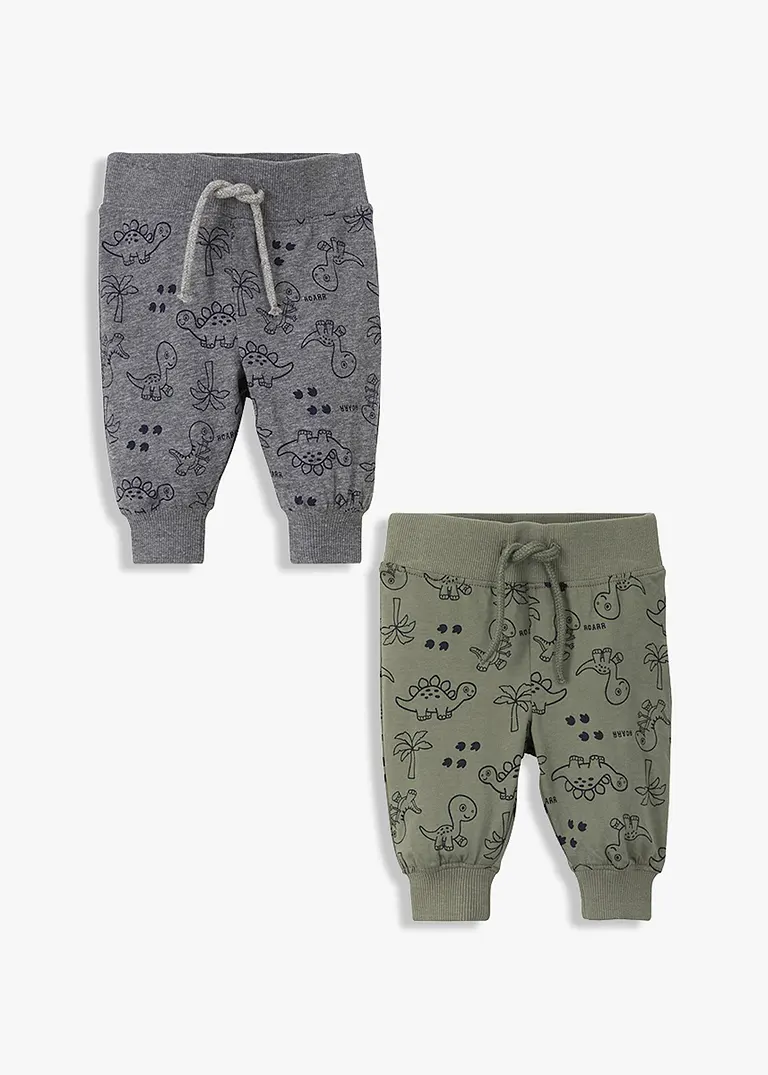 bonprix Coole Hose mit Dino-Print - oliv+grau meliert bedruckt Flash Sale