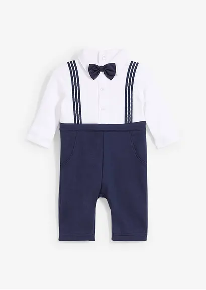 bonprix Cooler Baby Overall mit Fliege - weiß - Kinder