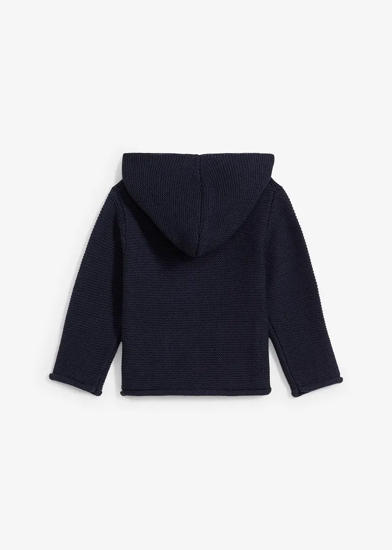 bonprix Baby Strickjacke mit Kapuze - blau - Kinder Saisonschlussverkauf