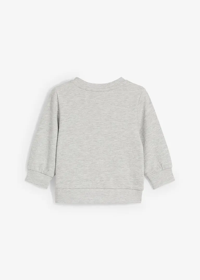 bonprix Bequemes Sweatshirt mit Druckknöpfen an der Schulter - grau Cyber Monday