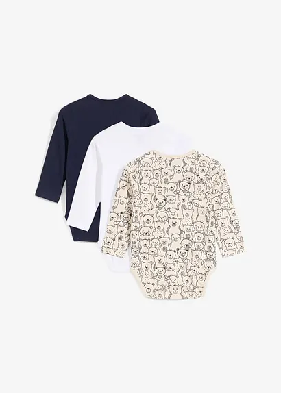 bonprix 3er Packung Baby Bodies mit Knöpfen an der Schulter und im Schritt Weihnachtsangebot