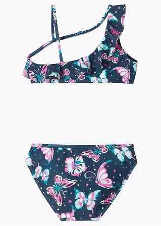 bonprix Schöner Bikini mit Schmetterlingen - dunkelblau bedruckt - Kinder Vatertagsangebot