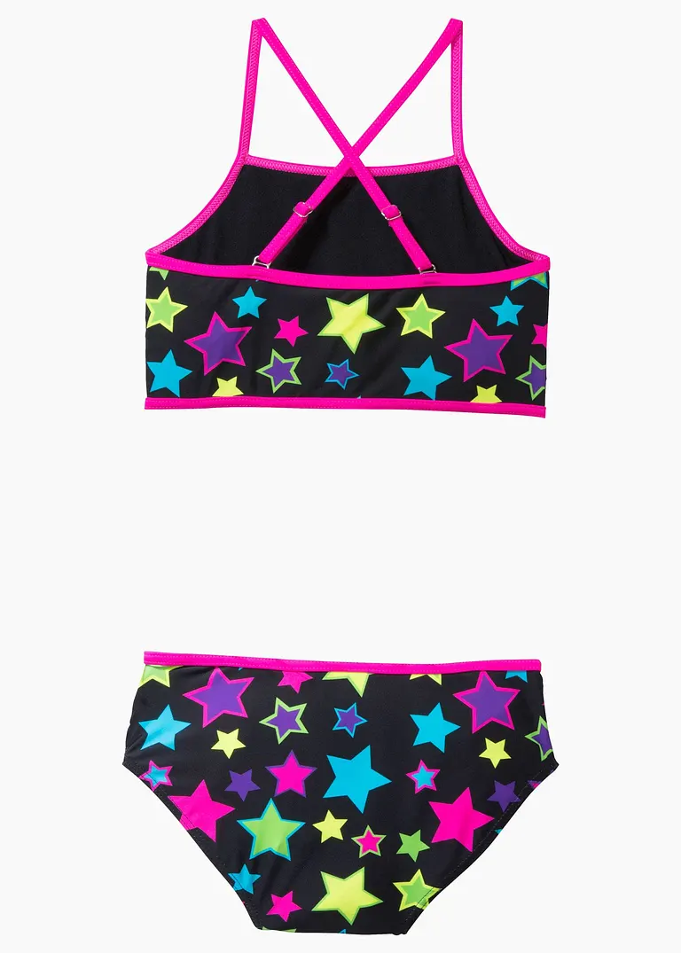 bonprix Farbenfroher Bikini für Mädchen mit verstellbaren Trägern aus nachhaltiger Badeware Heißer Verkauf