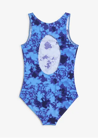 bonprix Sportlicher Badeanzug mit Rückenausschnitt und Batik Muster Top Angebot
