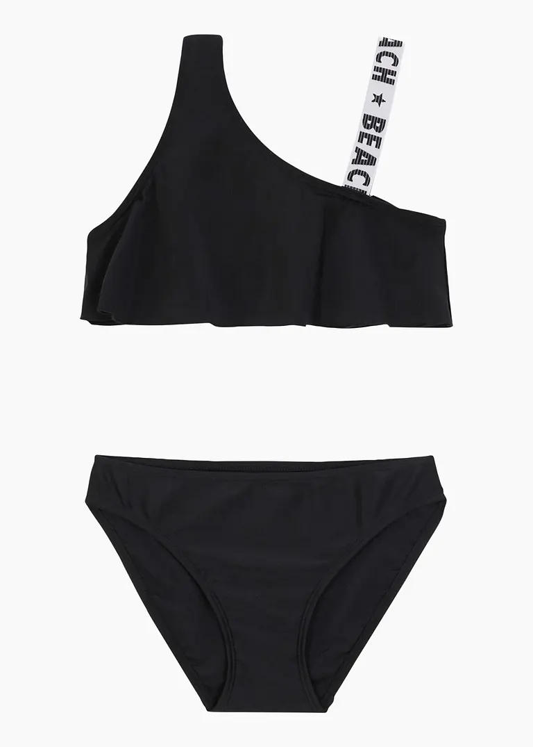bonprix Toller Bikini mit besonderen Trägern - schwarz - Kinder