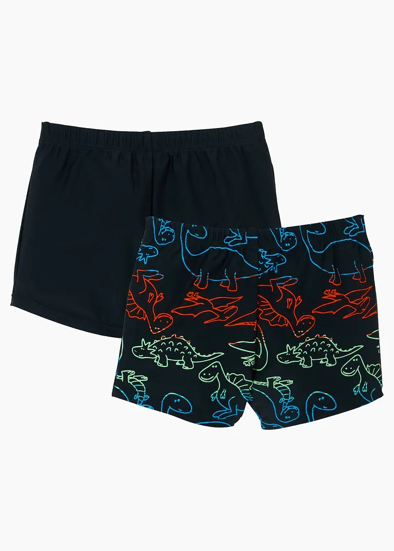 bonprix Coole Badeshorts mit Print - schwarz - Kinder Tiefpreis