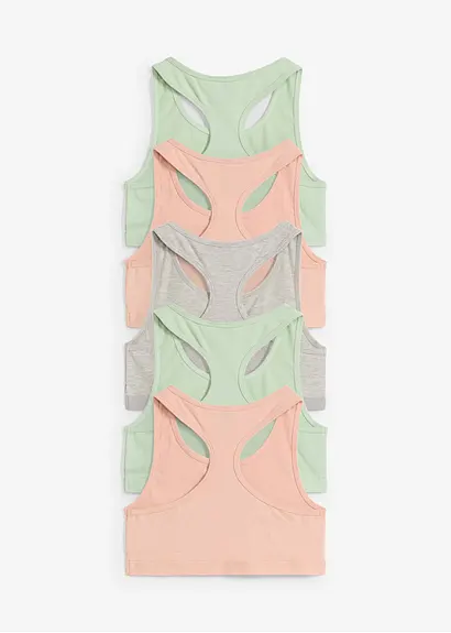 bonprix Schönes Bustier mit Bio-Baumwolle im 5er Pack. - Kinder Bis zu 65% Rabatt