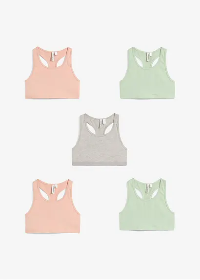 bonprix Schönes Bustier mit Bio-Baumwolle im 5er Pack. - Kinder Bis zu 65% Rabatt
