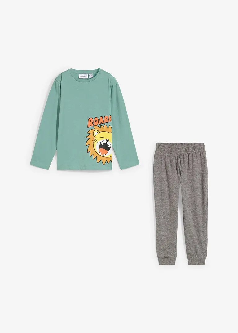 bonprix Cooler Jungen Pyjama mit Bio-Baumwolle im 2-tgl. Set Nur noch ein Tag übrig