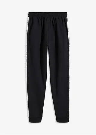 bonprix Jogginghose mit seitlichem Tape - schwarz - Kinder Speichern exportieren
