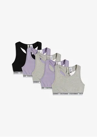bonprix Sportliches Mädchen Bustier im 5er Pack - Kinder
