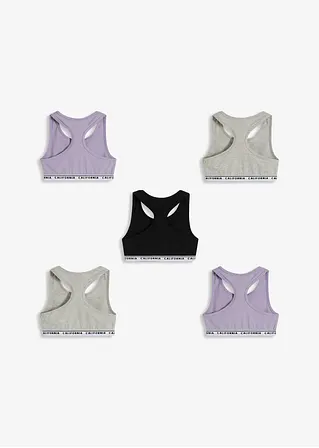 bonprix Sportliches Mädchen Bustier im 5er Pack - Kinder Outlet