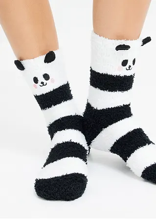 bonprix Süße Halbkuschelsocken mit Panda Gesicht - Damen im Angebot