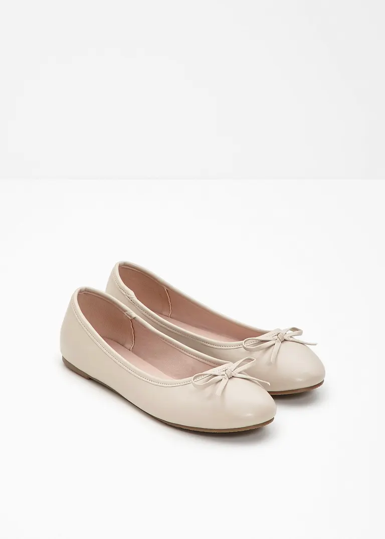 bonprix Zeitlose Ballerina mit Schleife - beige - Damen Meist gekauft