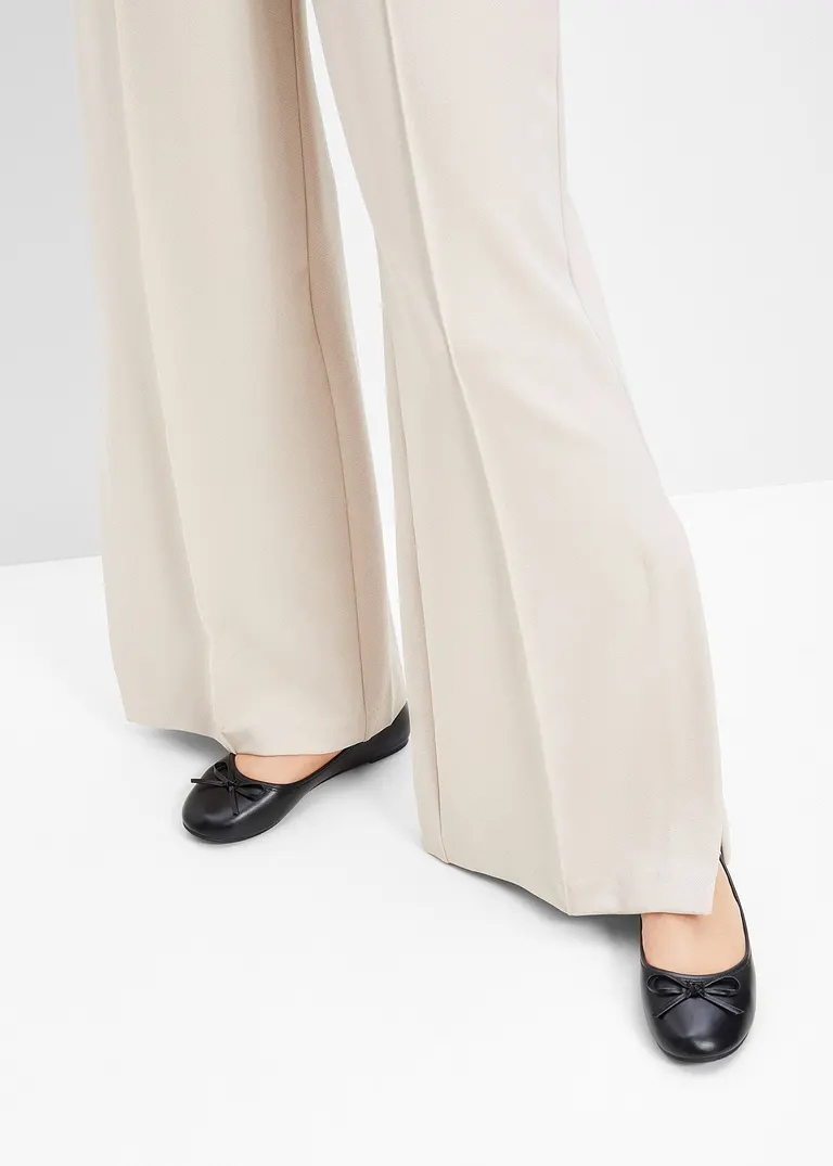 bonprix Zeitlose Ballerina mit Schleife - schwarz - Damen Kostenloser Versand