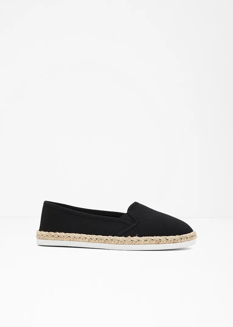 bonprix Sommerliche Espadrille mit leichter Laufsohle - schwarz