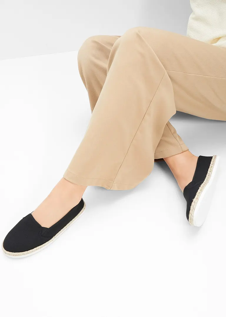 bonprix Sommerliche Espadrille mit leichter Laufsohle - schwarz Fabrik Onlineshop