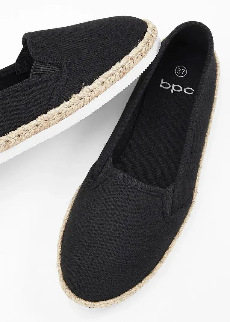 bonprix Sommerliche Espadrille mit leichter Laufsohle - schwarz Fabrik Onlineshop