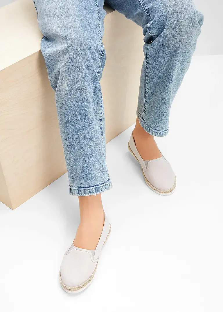 bonprix Sommerliche Espadrille mit leichter Laufsohle - grau Fabrikpreis