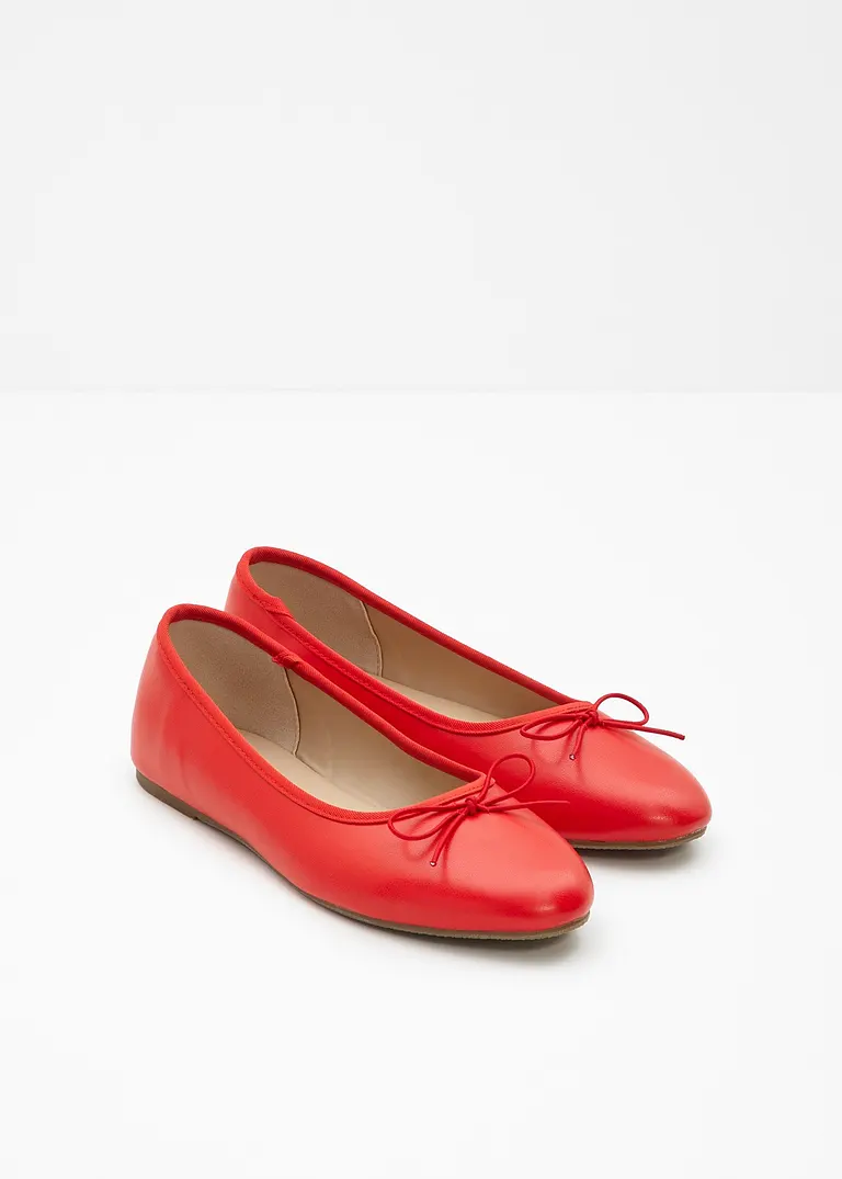 bonprix Niedliche Ballerina mit Schleife - rot - Damen Flash Sale