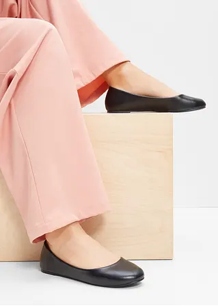 bonprix Zeitloser Ballerina in schönem Design - schwarz - Damen Black Friday