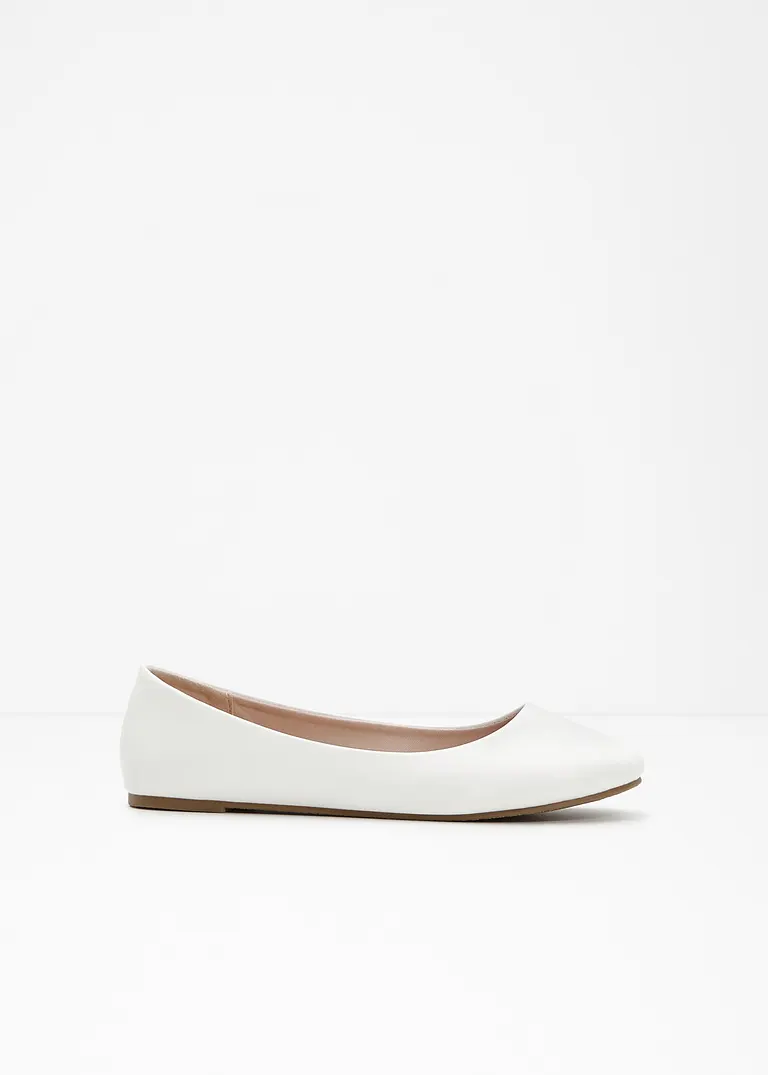 bonprix Zeitloser Ballerina in schönem Design - weiß - Damen