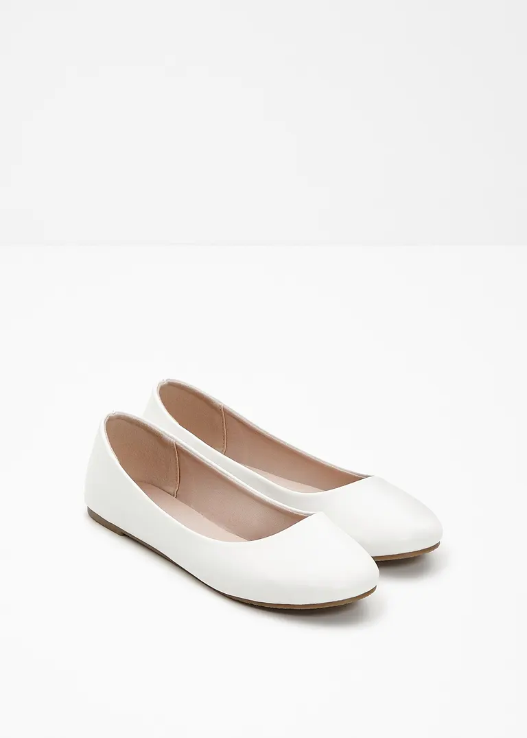 bonprix Zeitloser Ballerina in schönem Design - weiß - Damen Cyber Monday