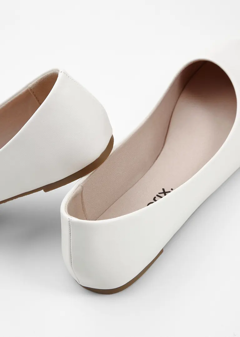 bonprix Zeitloser Ballerina in schönem Design - weiß - Damen Cyber Monday