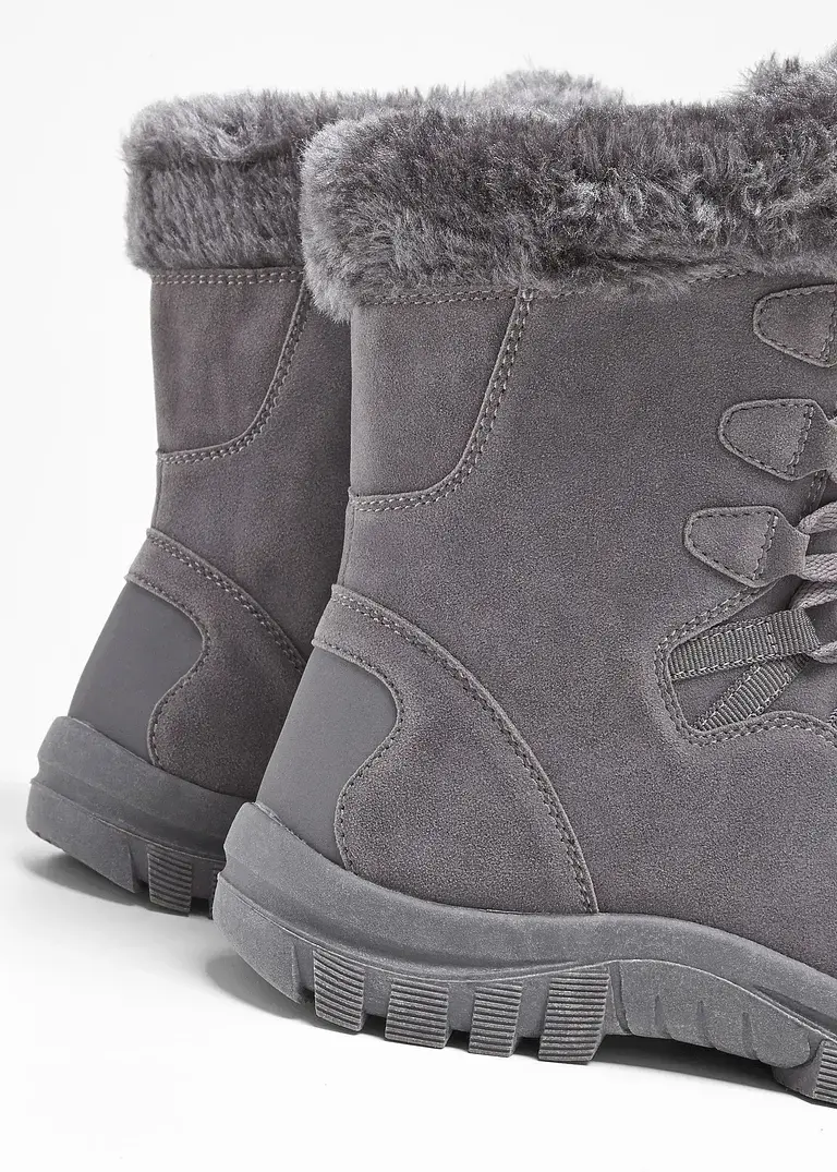 bonprix Warmer Winter Schnür Boot mit Tex-Membran - grau Muttertagsangebot