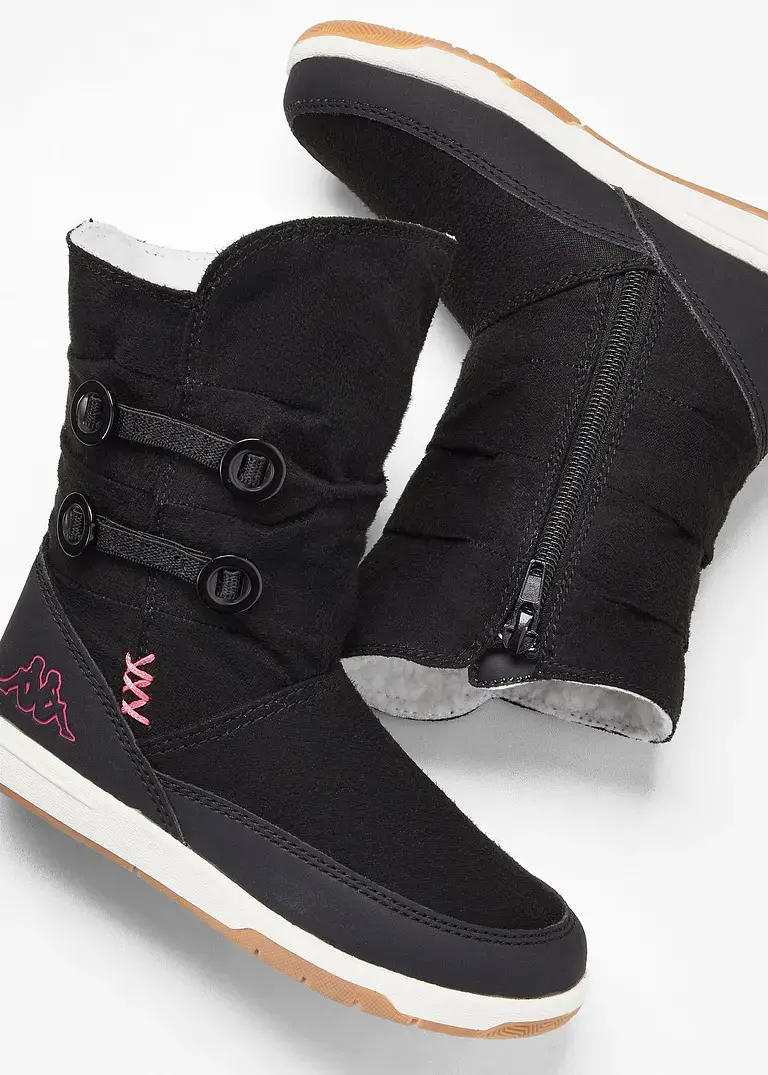 bonprix Niedlicher Winter Boot von Kappa mit schönen Details - schwarz Jubiläumsangebot