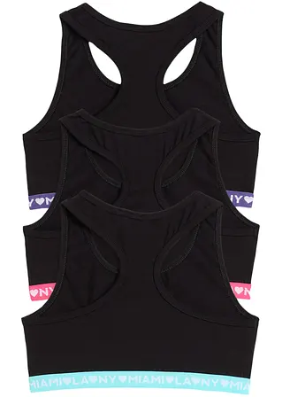 bonprix Sportliches Mädchen Bustier mit Bio-Baumwolle im 3er Pack Zeitlich begrenztes Angebot