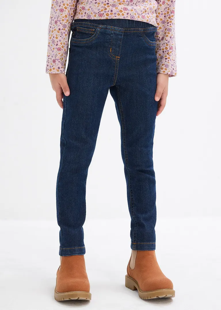 bonprix Bequeme Mädchen Jeggings - blau - Kinder Tiefpreis