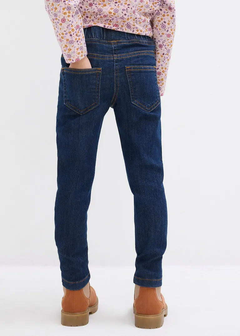 bonprix Bequeme Mädchen Jeggings - blau - Kinder Tiefpreis