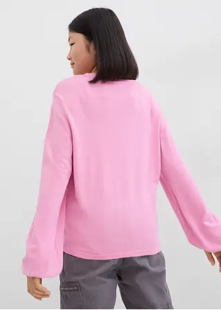 bonprix Weicher Mädchen Feinstrickpullover mit Knotendetail - rosa Begrenzte Freigabe