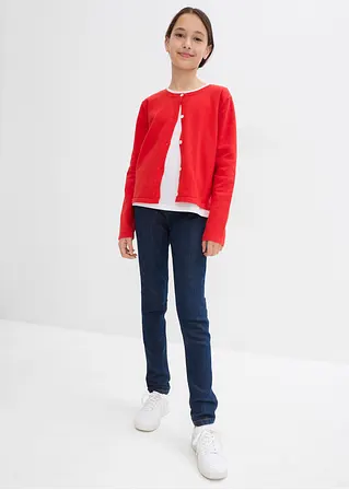bonprix Mädchen Feinstrickjacke vielseitig kombinierbar - rot Zeitbegrenzte Promotion