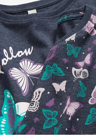bonprix Zauberhafter Mädchen Pyjama im Doppelpack mit 2 Langarmshirt und 2 Pyjamahosen Bis zu 50% Rabatt