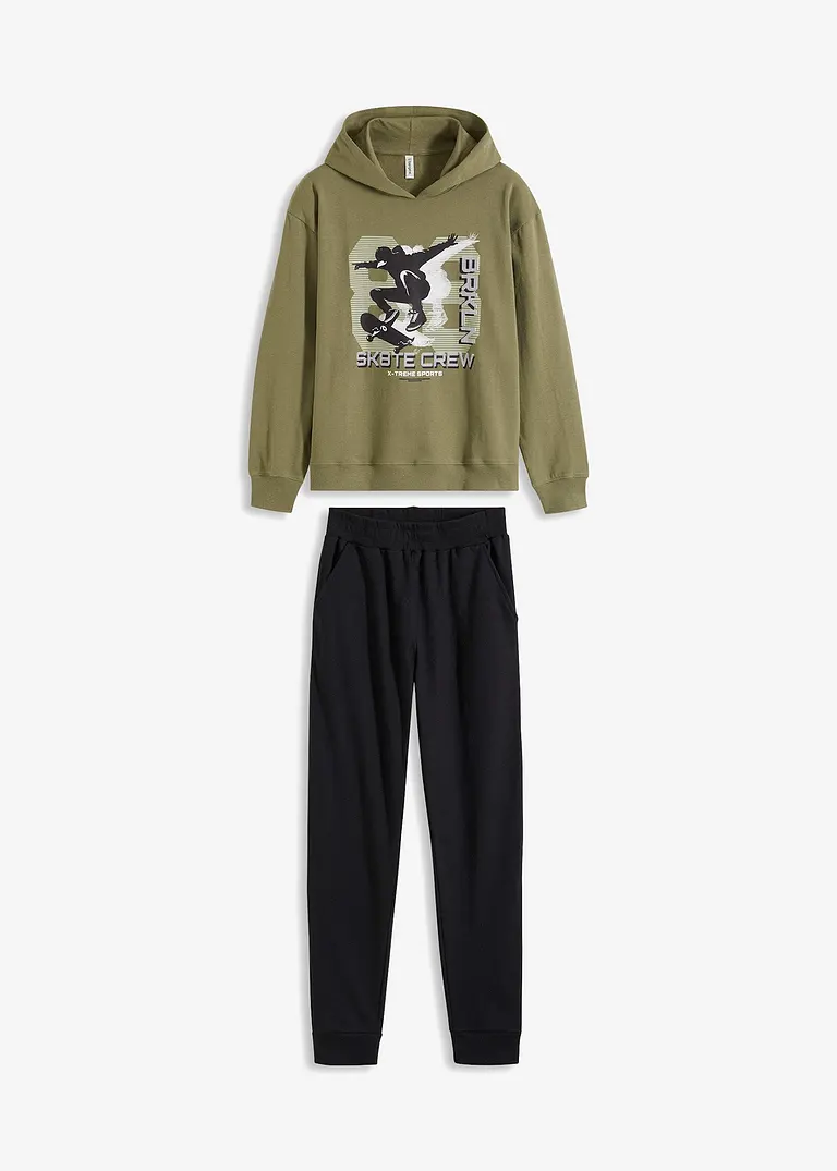 bonprix Lässiger Jogginganzug mit Kapuze und Basketball Design Nur für heute