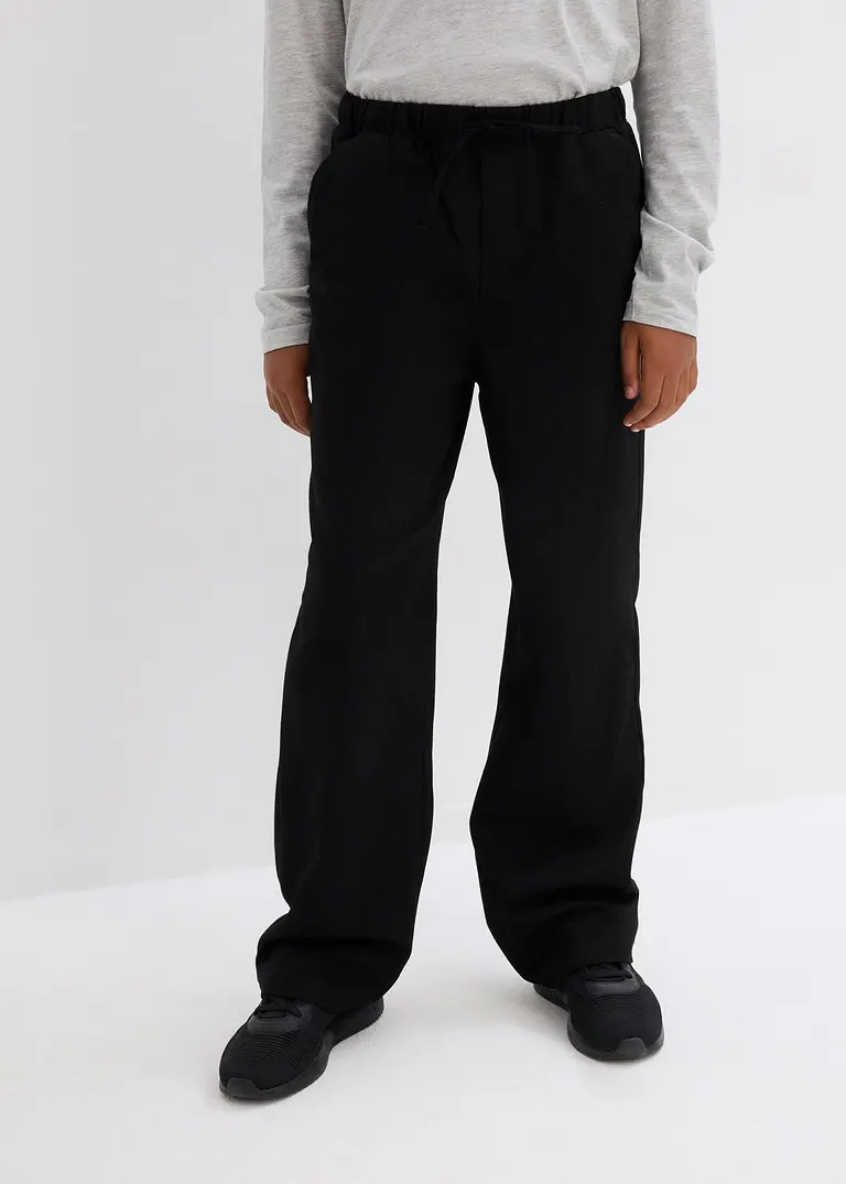 bonprix Schicke Chinohose im Anzuglook für Jungen - schwarz Vierteljährliche Förderung