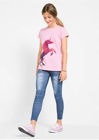 bonprix Tolle Mädchen Leggings mit angesagtem Denimdruck - blau Discount Store für neue Produkte