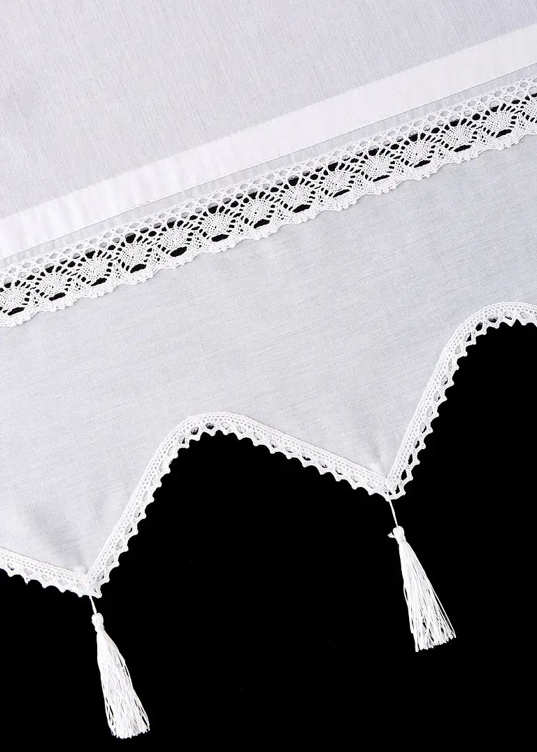 bonprix Modern und mit Häkelkante - weiß Schlaufen Neueste Mode