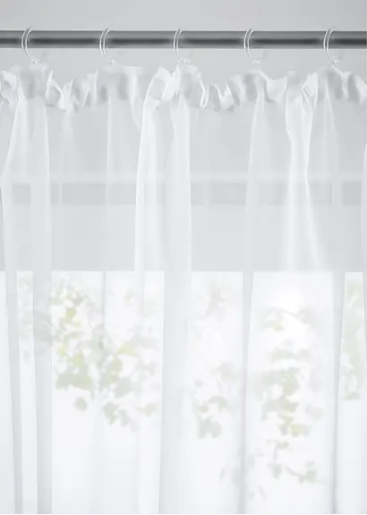 bonprix Transparenter Store in vielen Größen - weiß Kräuselband Bestseller