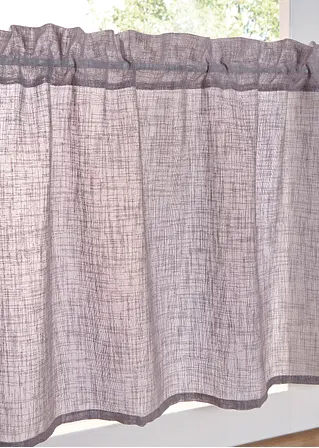 bonprix Helle Küchengardine in schlichter Leinen-Optik - grau Tunnelzug 50% Rabatt mit kostenlosem Versand