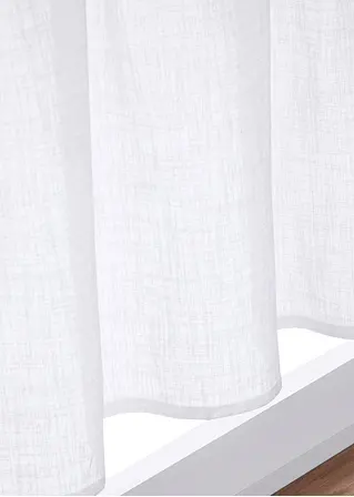 bonprix Helle Küchengardine in schlichter Leinen-Optik - weiß Tunnelzug Clearance-Verkauf