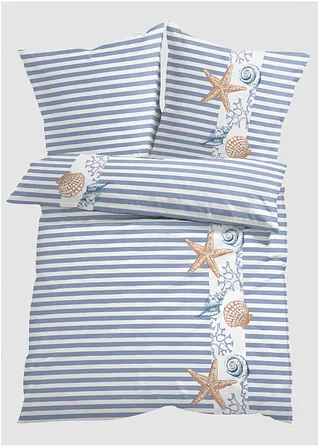 bonprix Maritimer Hingucker: Bettwäsche mit Streifen und Muscheln